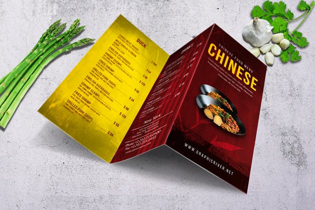 中餐厅美食菜单菜谱PSD模板套装 Chinese A4 & US Letter Food Menu Bundle插图(3)