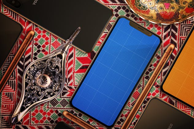 高端奢华场景iPhone X展示样机模板 Arabic iPhone X Mockup插图(9)