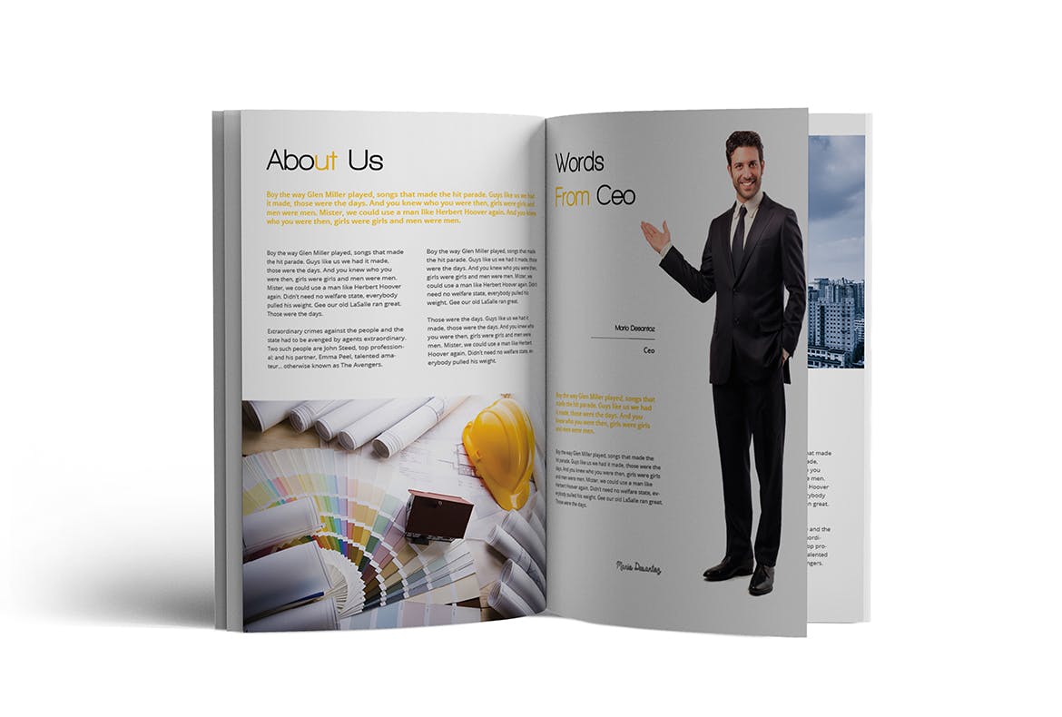 高品质的简约多用途A4尺寸房地产建筑施工楼书画册宣传册杂志设计模板（indd）插图11