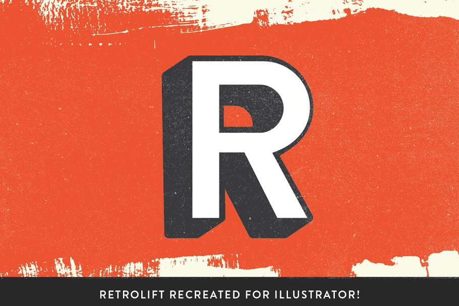 71个复古风格PS字体样式 RetroInk | 71 Retro Ink Effects插图(2)