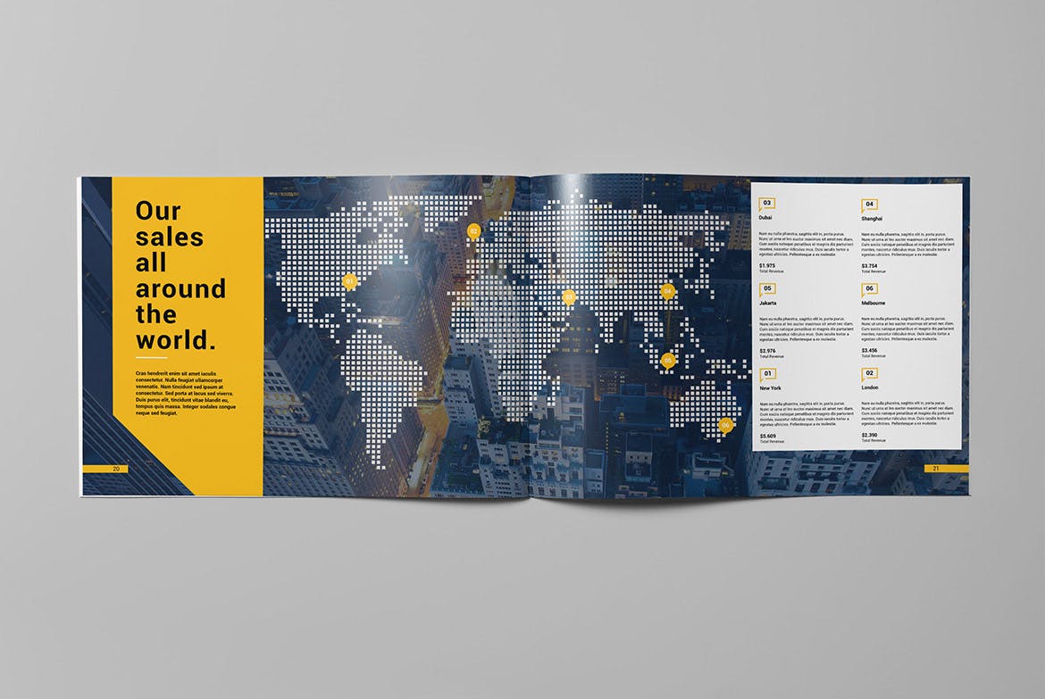 金融咨询公司企业介绍画册设计模板v2 Business Brochure Vol.2 Landscape插图(10)