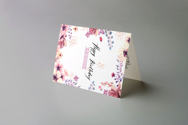 生日/派对/婚礼邀请函贺卡样机v2 Invitation & Greeting Card Mockups v2插图(2)