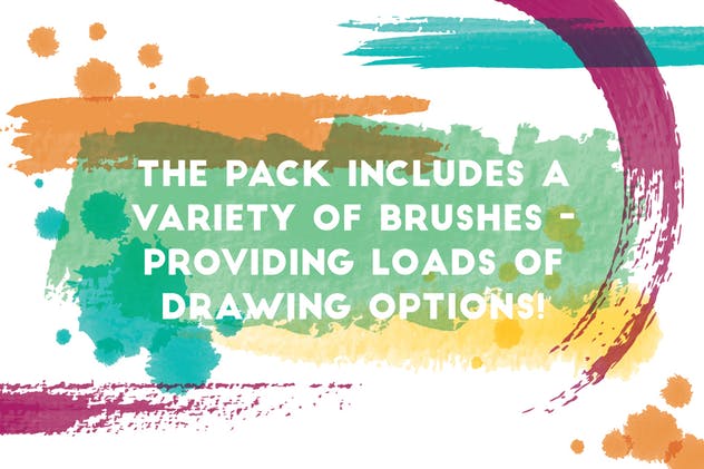 55个逼真水彩绘画AI笔刷 Watercolor Brushes插图1
