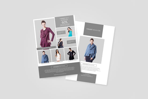 时尚服装品牌宣传海报设计模板 Fashion Promotion Flyer插图4