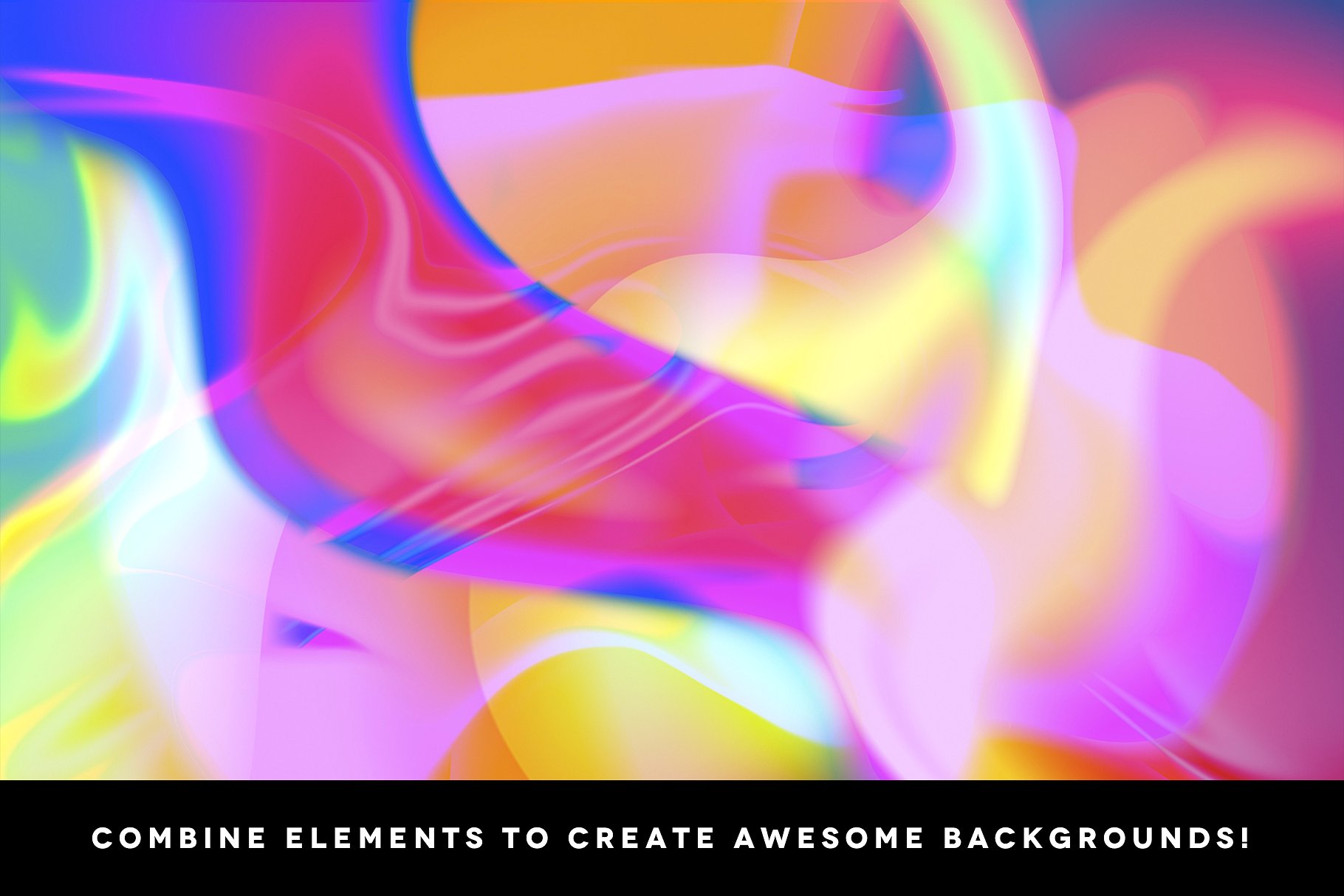 25款抽象霓虹灯色彩肌理素材 25 Abstract Png Neon Elements插图1