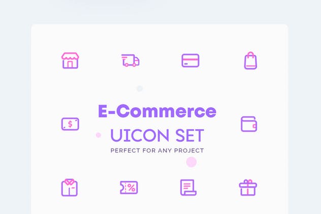 电子商务网站设计图标集 UICON E-Commerce Online Shop Icons插图7