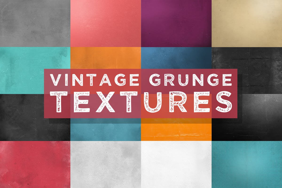复古粗糙彩色纹理合集 Vintage Grunge Textures插图