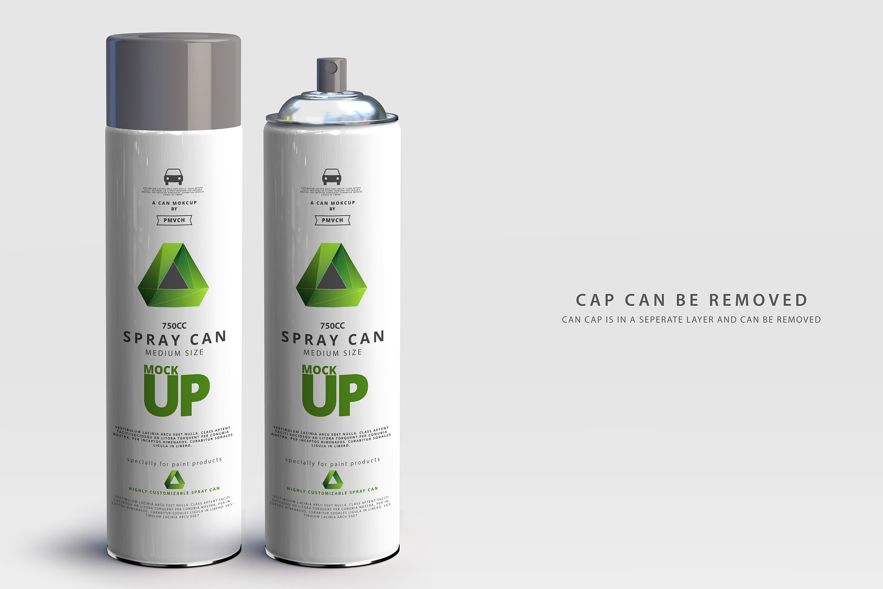 大尺寸的喷雾罐展示样机 Spray Can Mockup – Large Size [psd]插图(5)