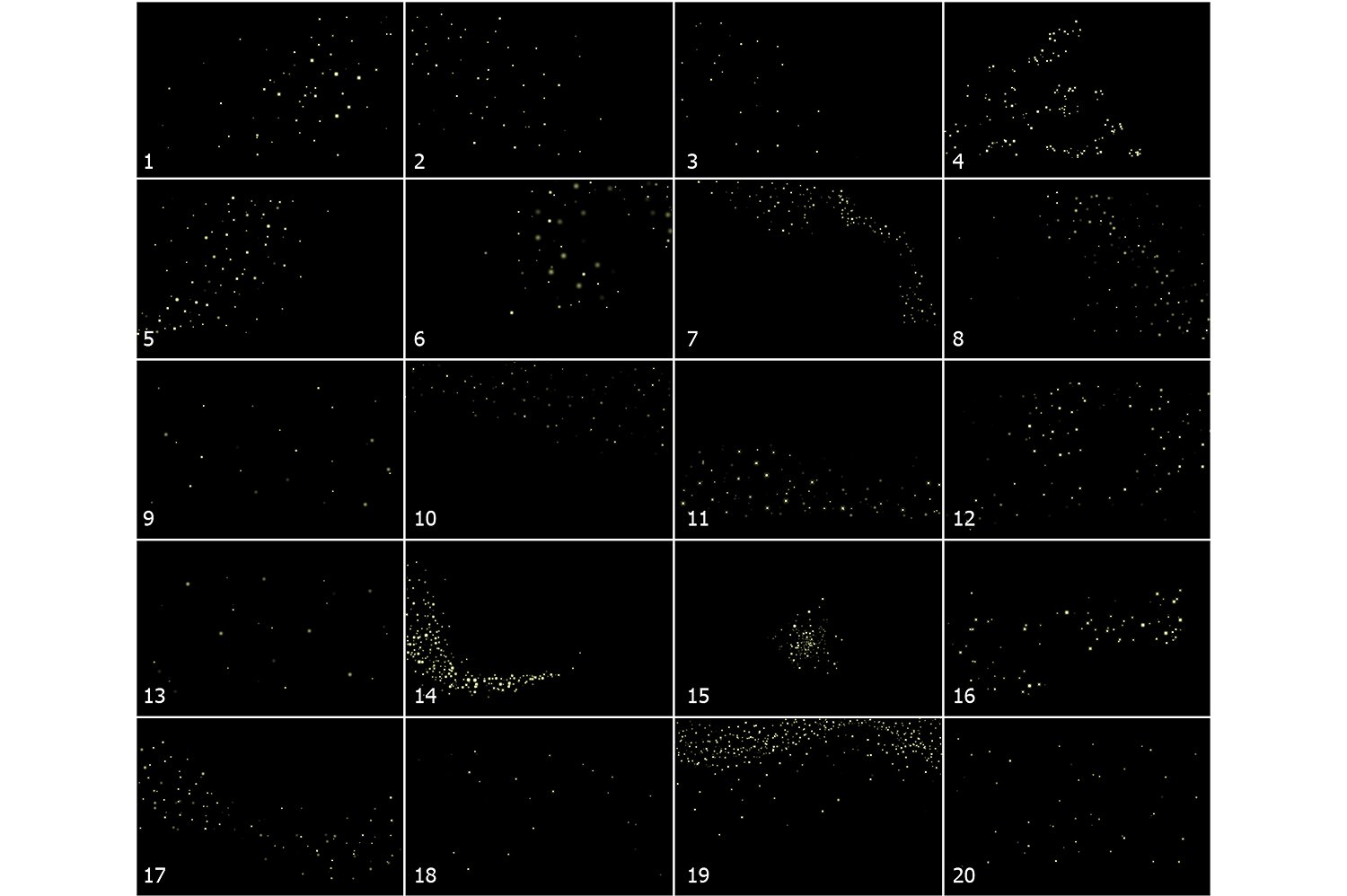 超高像素火花特效叠层背景 5K Fireflies Vol. 1插图(3)