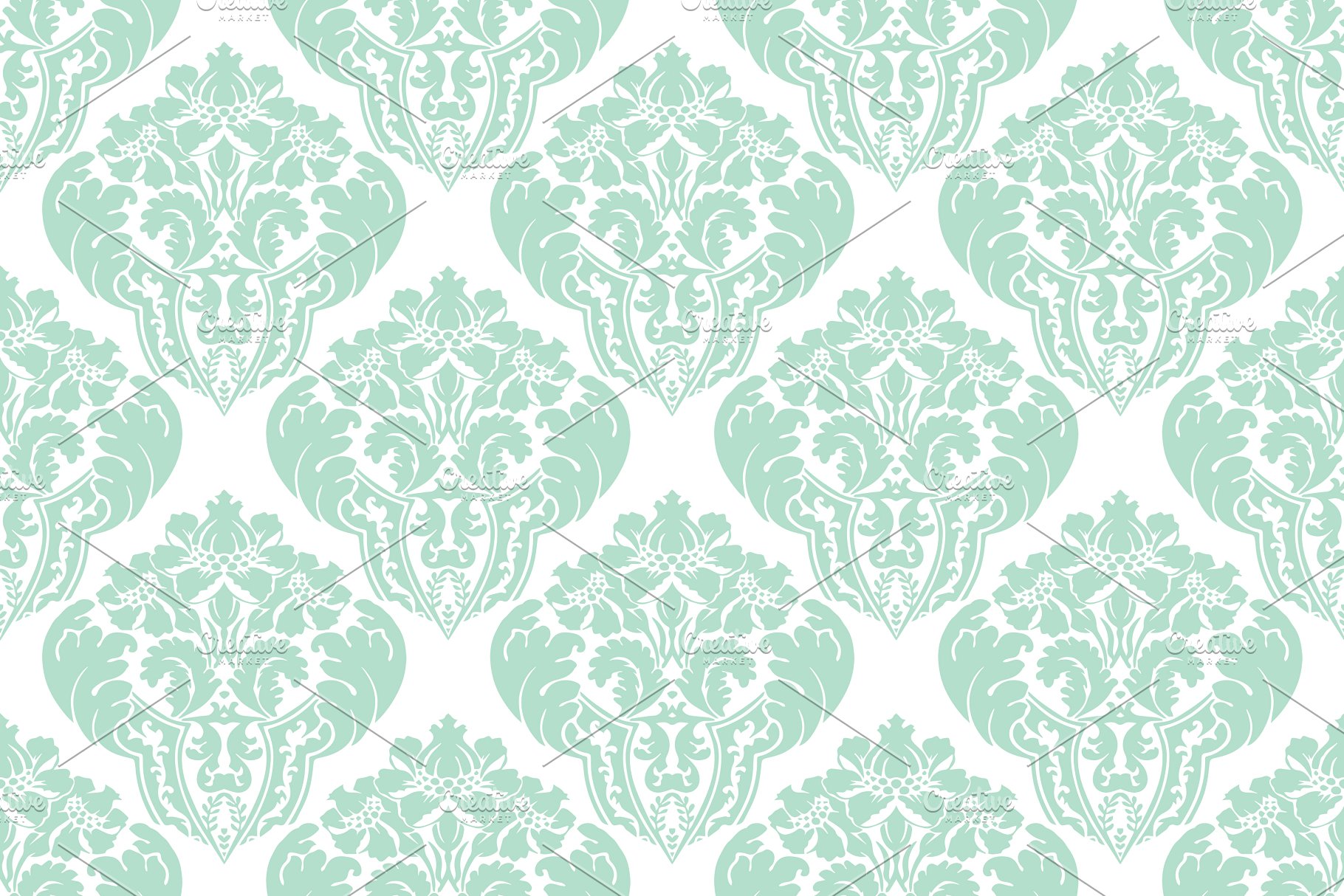 60种颜色1440种锦缎图案纹理[3GB] 1,440 Damask Patterns in 60 Colors插图(3)