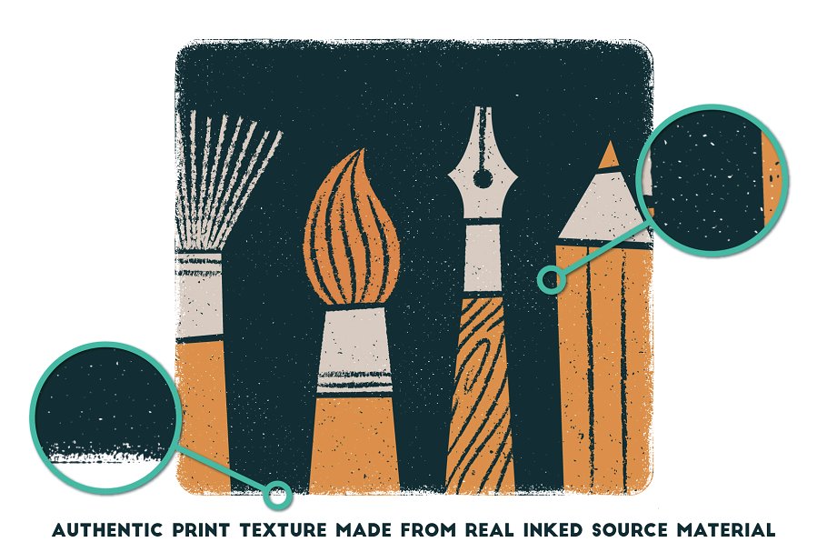 创意海报印刷效果AI笔刷 Poster Press – Screen-Print Creator插图(3)