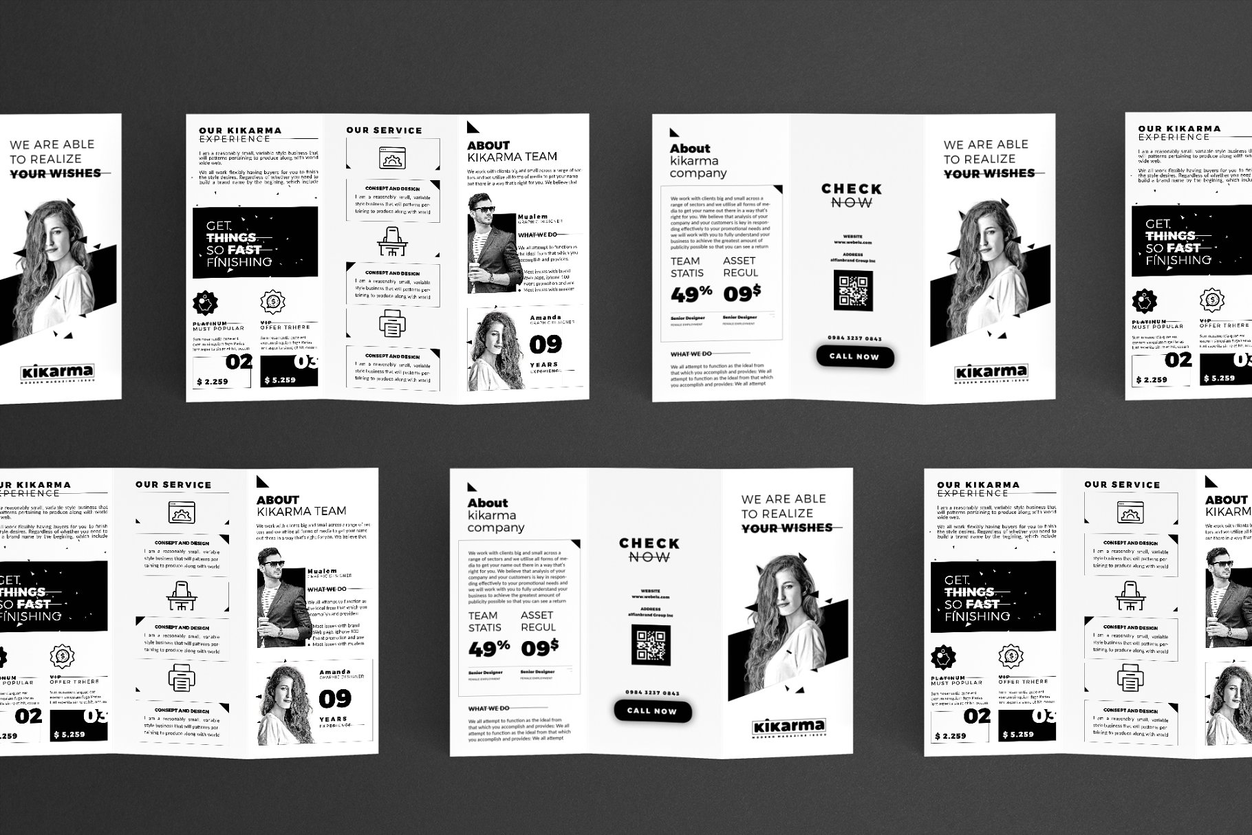 三折页商务促销广告宣传画册模板 Tri Fold brochure插图(1)