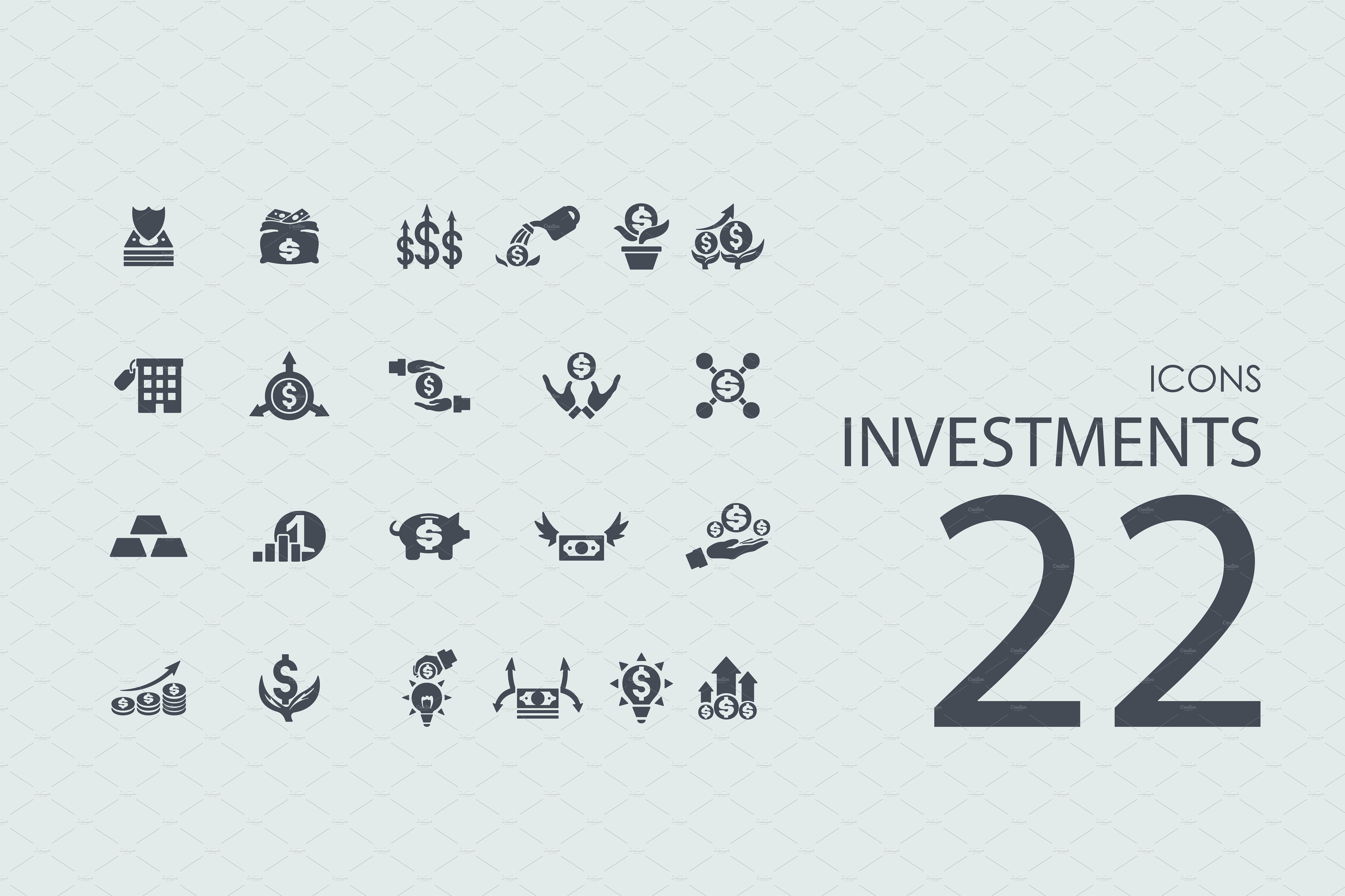 22枚投资金融主题图标 22 Investments icons插图