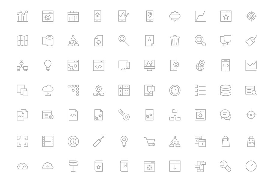 150+通信网络生产力＆开发设计图标 150+ Productivity & Development Icon插图(2)