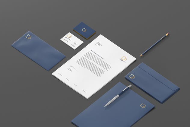 品牌宣传办公用品样机模板 Stationary / Branding Mock-Up插图(9)