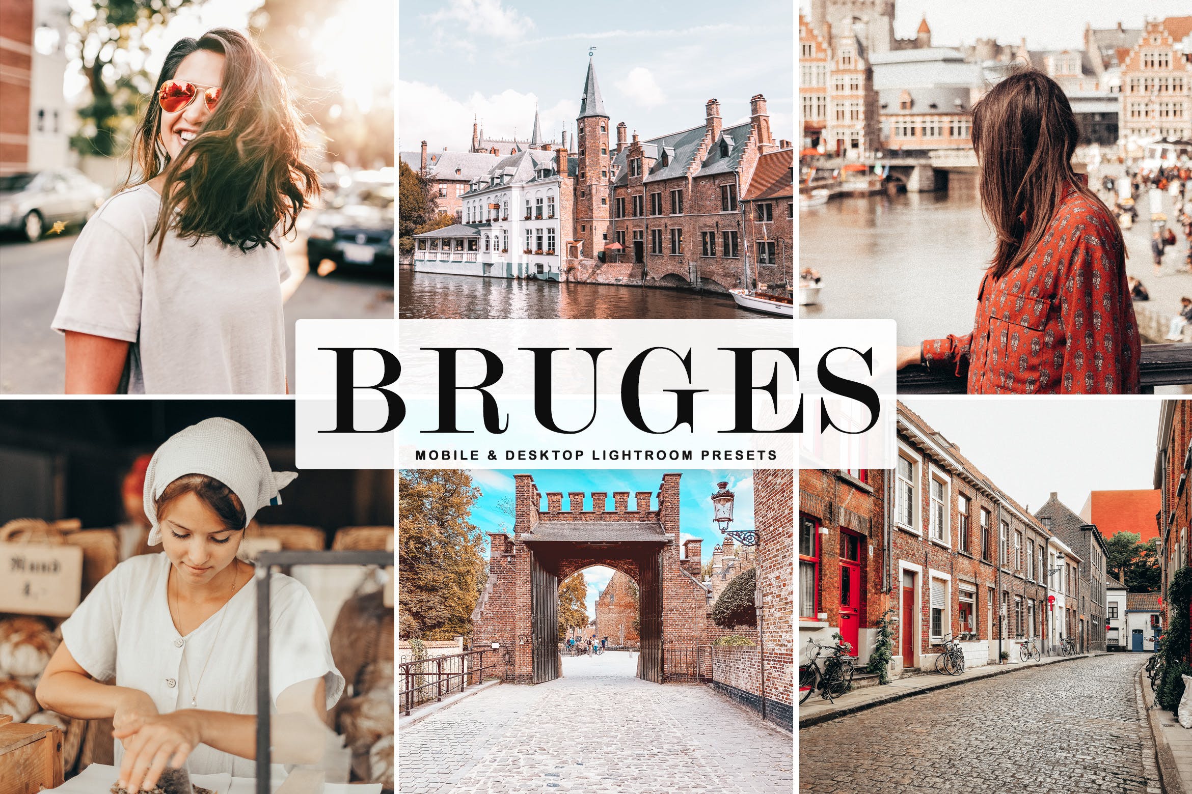 国外旅拍摄影调色效果优化LR预设 Bruges Mobile & Desktop Lightroom Presets插图