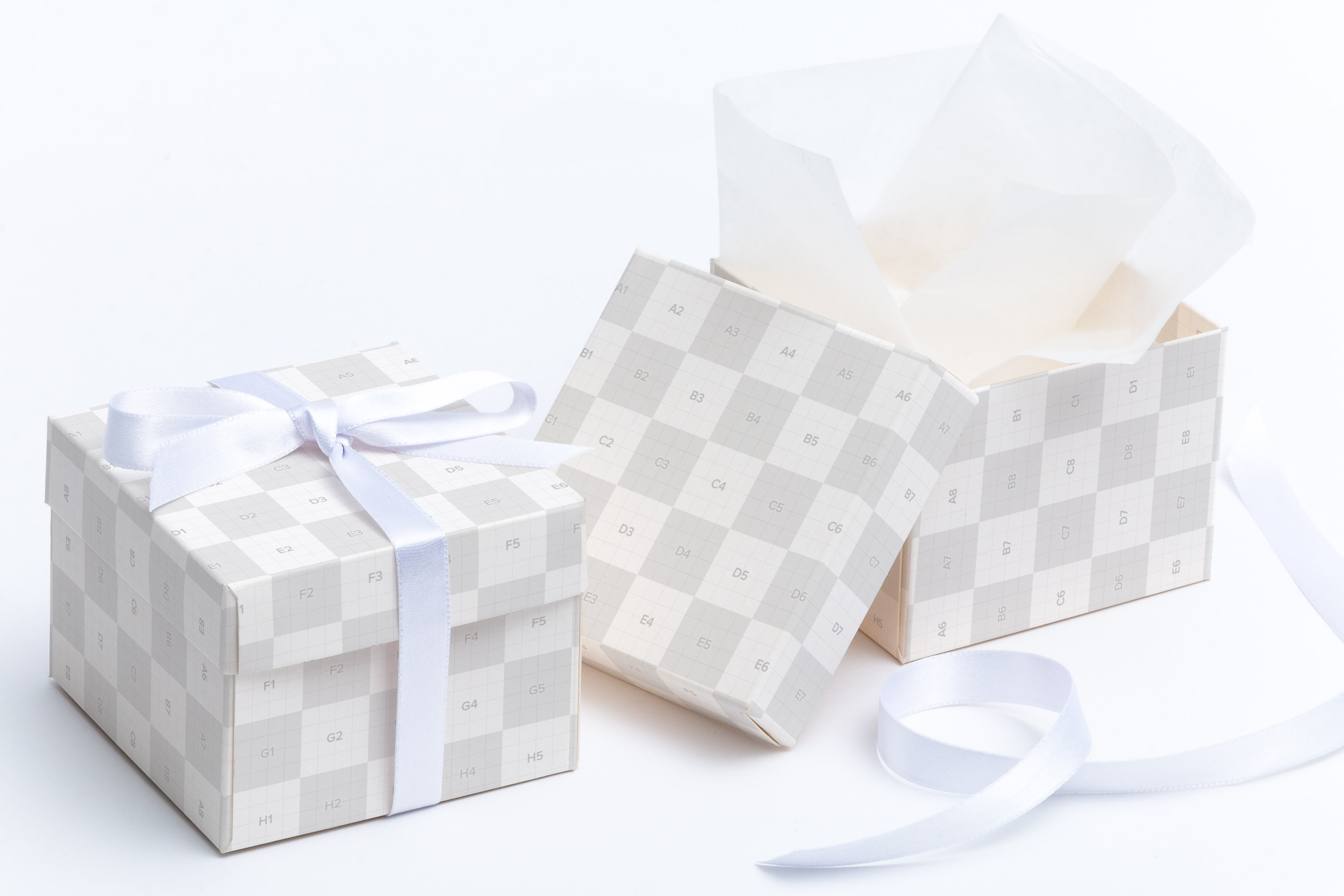 立方体礼品盒包装外观设计效果图样机01 Cube Gift Box Mockup 01插图(1)