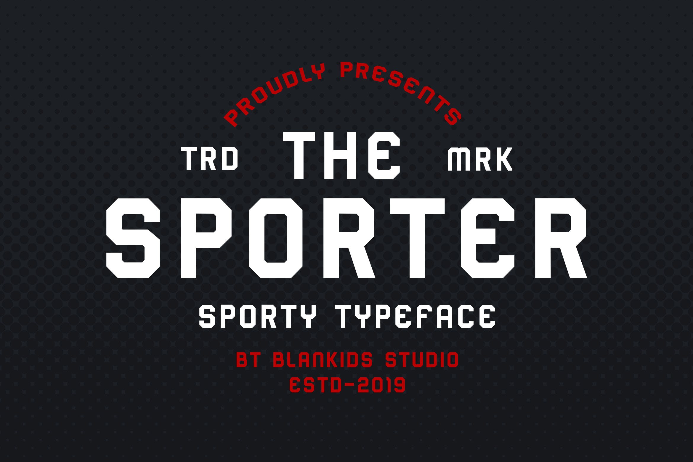 棱角分明运动风格无衬线英文字体 Sporter – Sporty Display Typeface插图