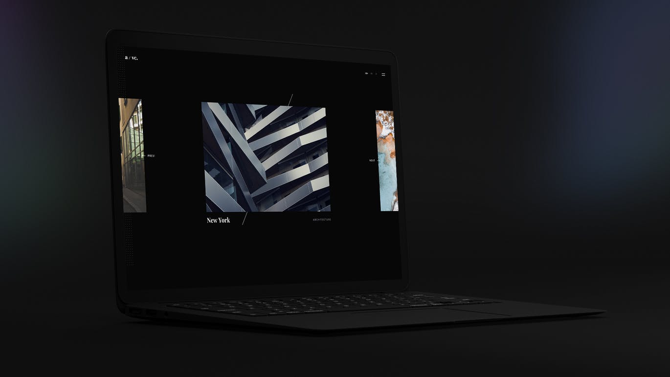 黑色超级笔记本屏幕预览样机模板 Black Laptop Mockup插图(13)