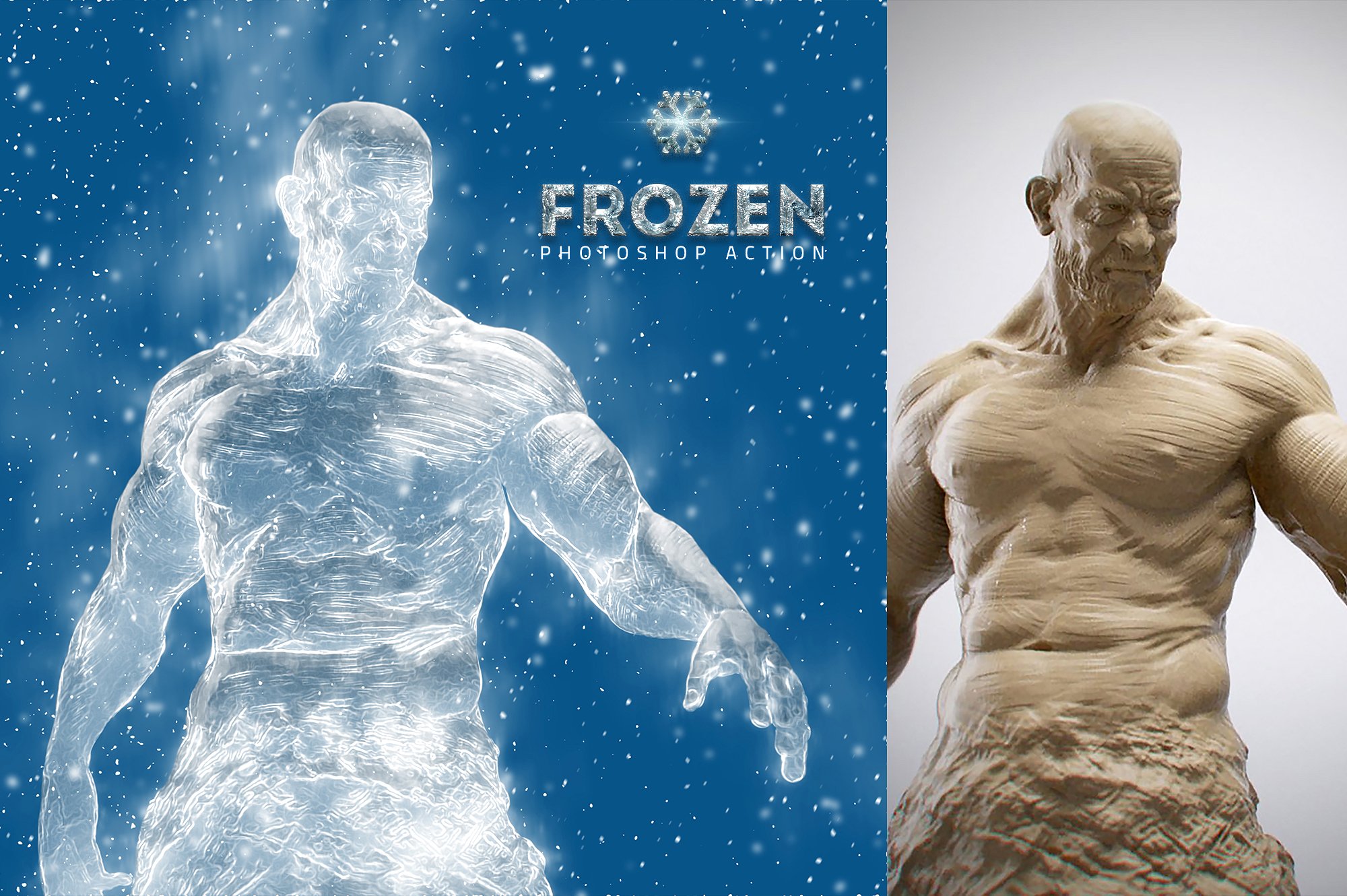 独特冰块雕刻效果的PS动作 Frozen Ice Photo Effect [atn]插图(3)