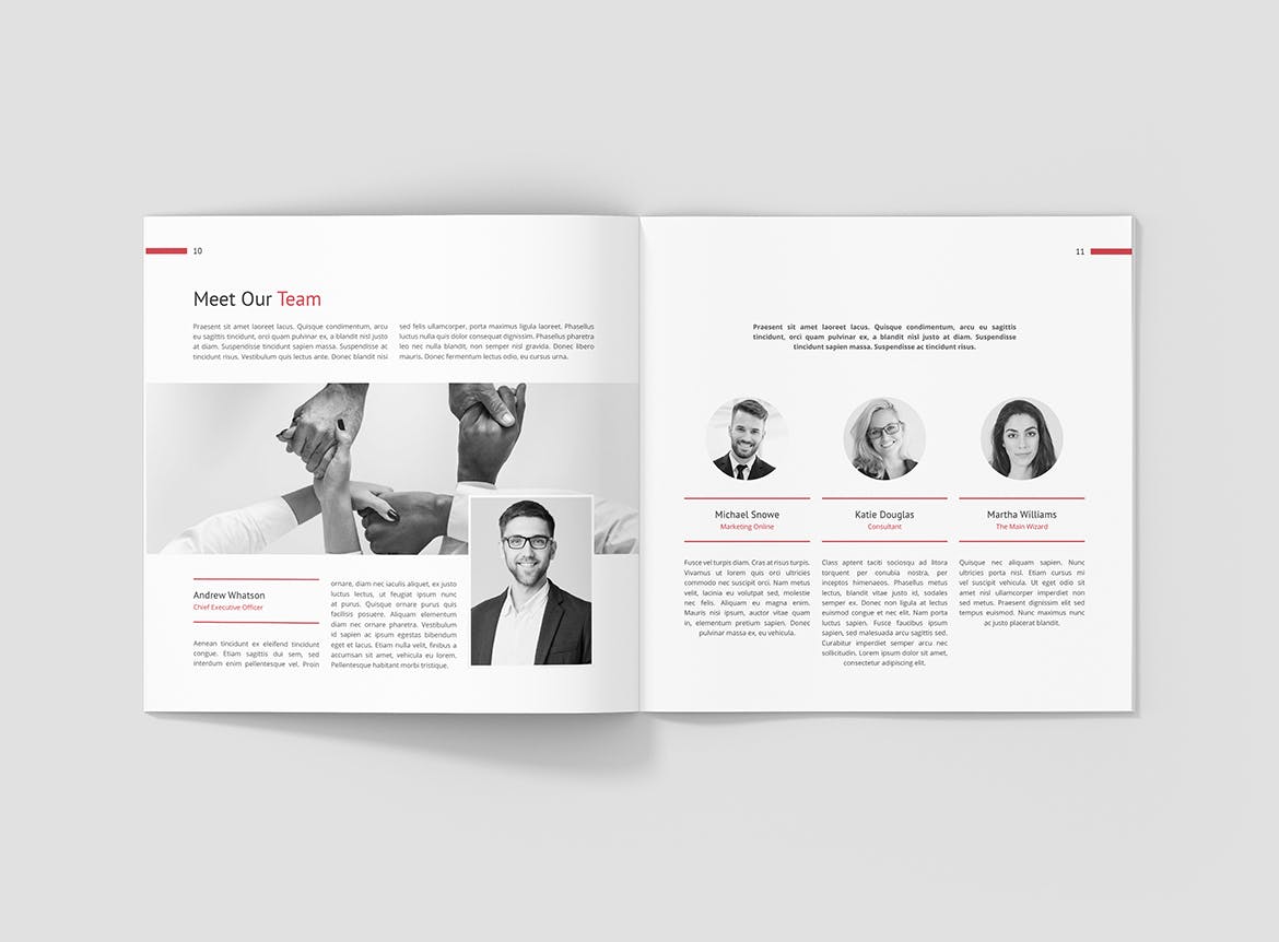 方形企业宣传画册/年度报告设计模板 Business Marketing – Company Profile Square插图(6)