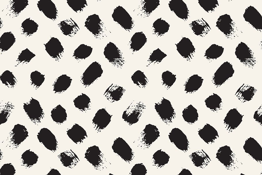 黑墨笔刷图案无缝纹理v1 Brush Strokes. Seamless Patterns v.1插图(6)