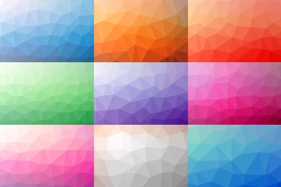 10款多边形图形矢量背景 10 Polygon Backgrounds in Vector插图(1)