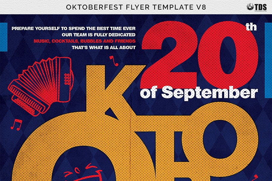 啤酒文化啤酒节传单PSD模板v8 Oktoberfest Flyer PSD V8插图(7)