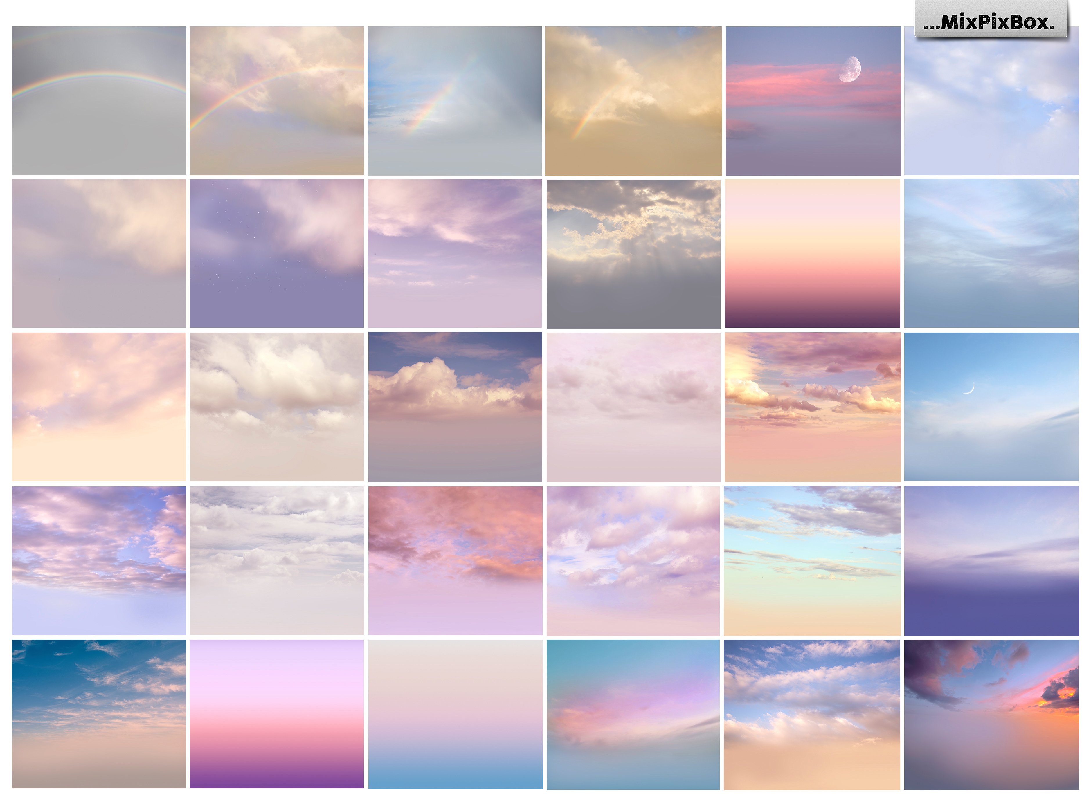 浪漫天空叠层背景纹理 60 Romantic Sky Overlays插图(2)