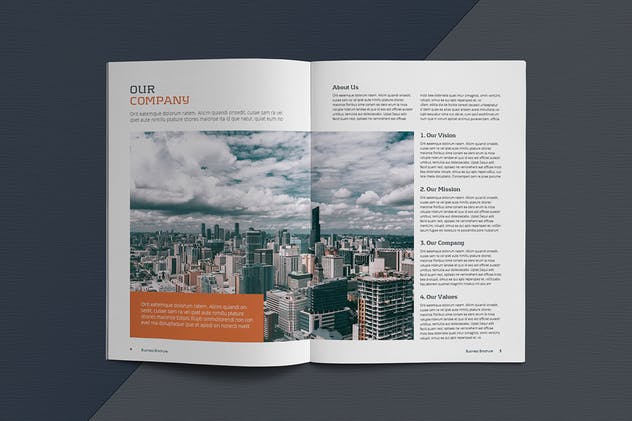 12页简单易用企业画册设计INDD设计模板 Business Brochure Template插图(3)