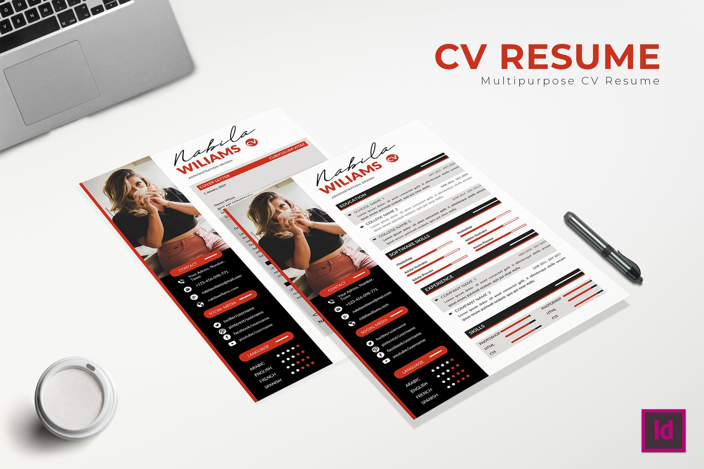 高端视觉设计师应聘第一素材精选简历模板 Excelent CV Resume插图