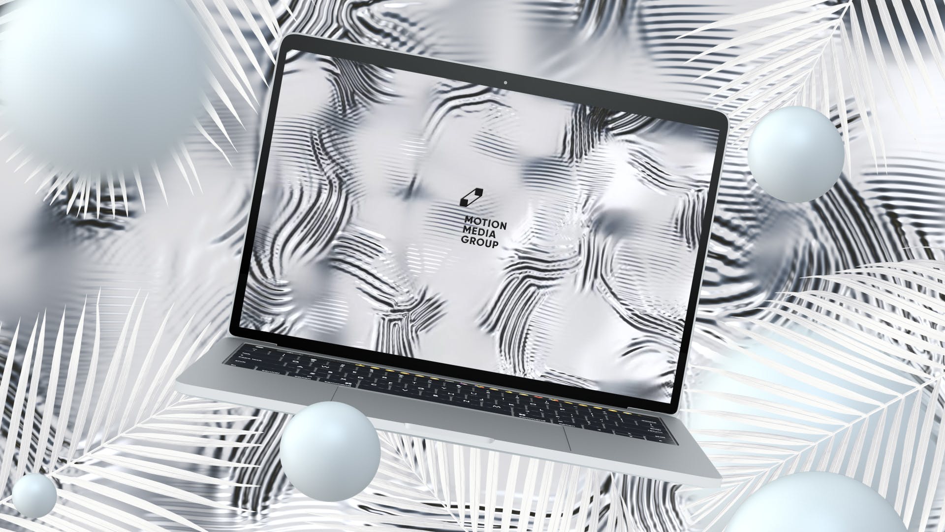 优雅时尚风格3D立体风格笔记本电脑屏幕预览蚂蚁素材精选样机 10 Light Laptop Mockups插图(3)