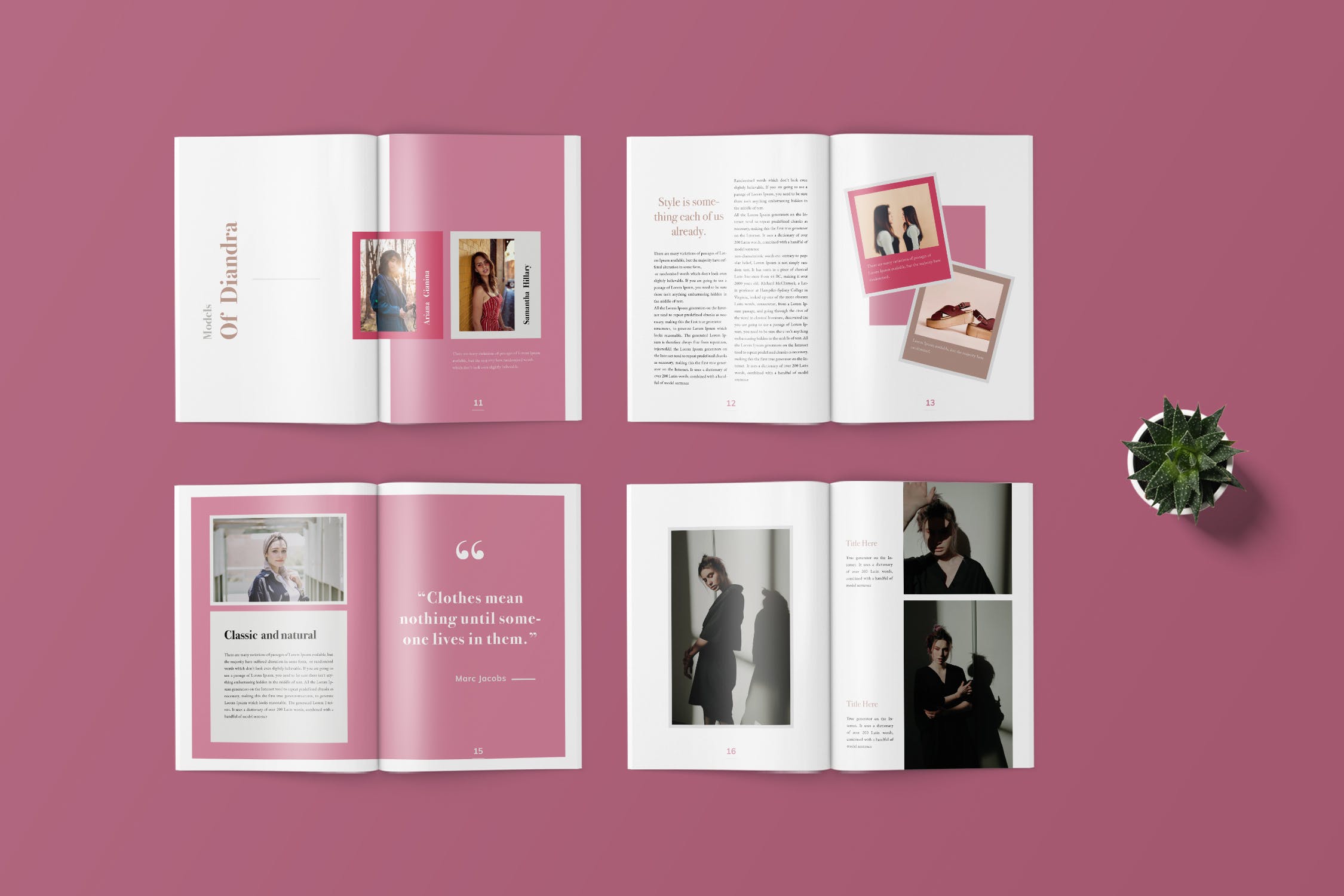 时装画册产品目录Lookbook排版设计INDD模板 Fashion Lookbook Catalogue插图(3)
