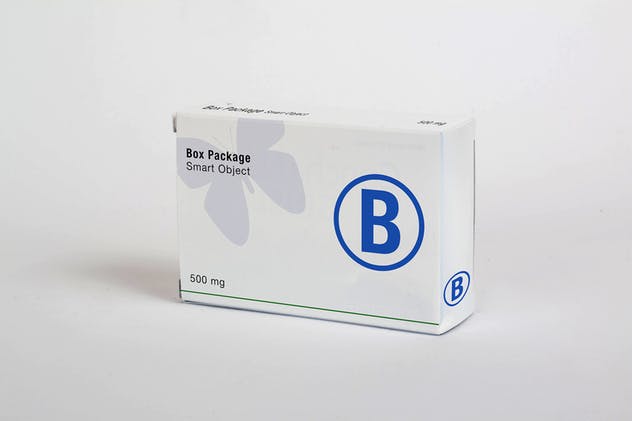 药品纸盒包装外观设计第一素材精选模板 Box Package Mock Up插图(1)