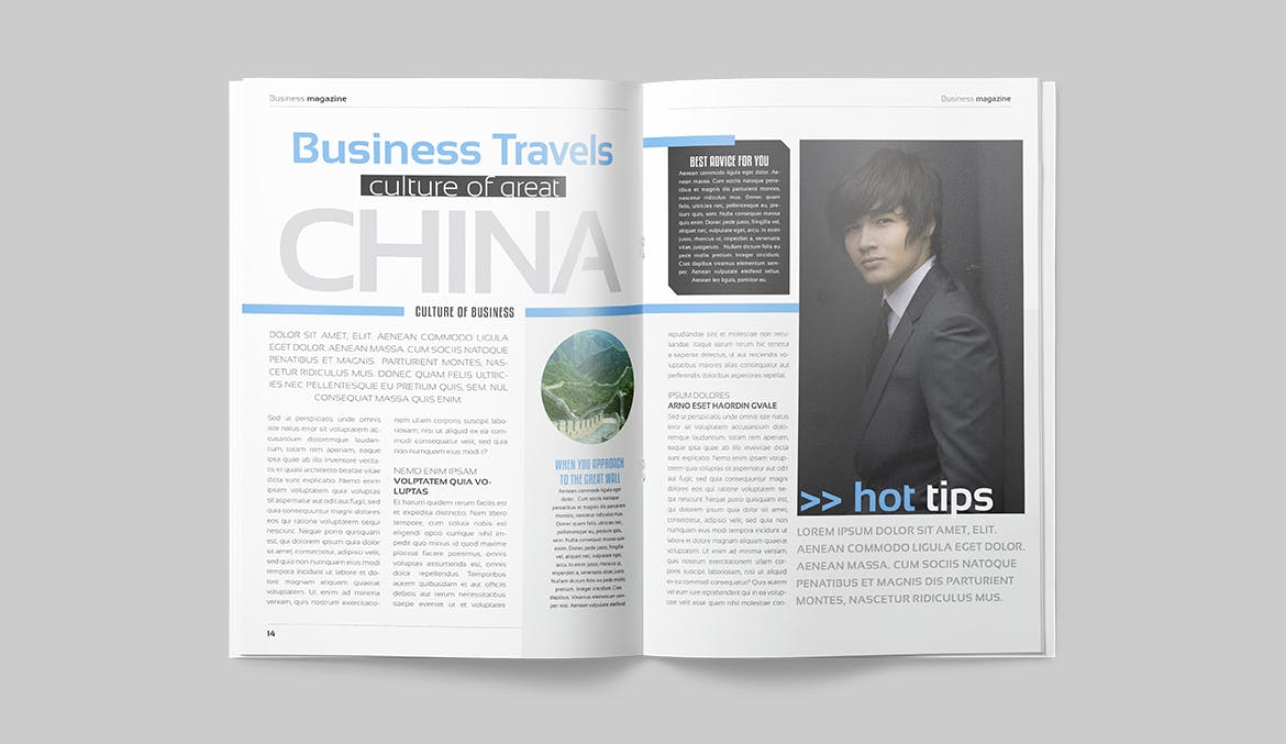 商务/金融/人物第一素材精选杂志排版设计模板 Magazine Template插图(7)