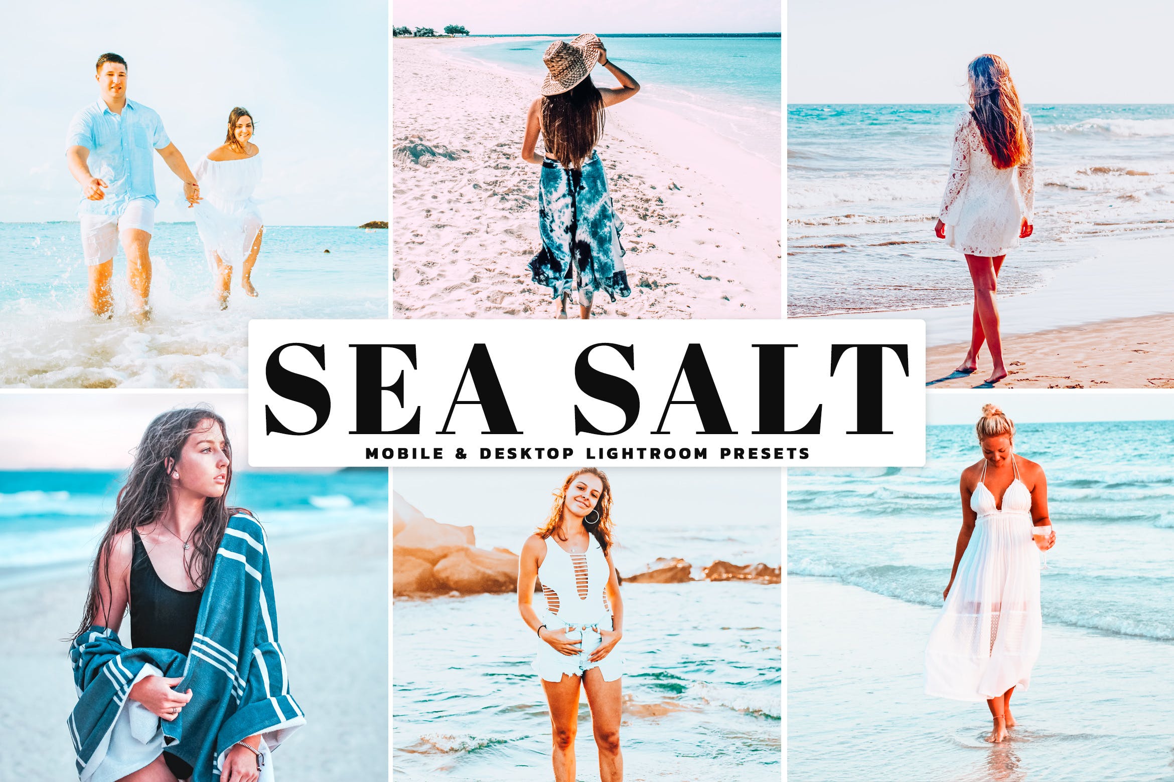 沙滩摄影后期调色工具-LR海滩摄影预设 Sea Salt Mobile & Desktop Lightroom Presets插图