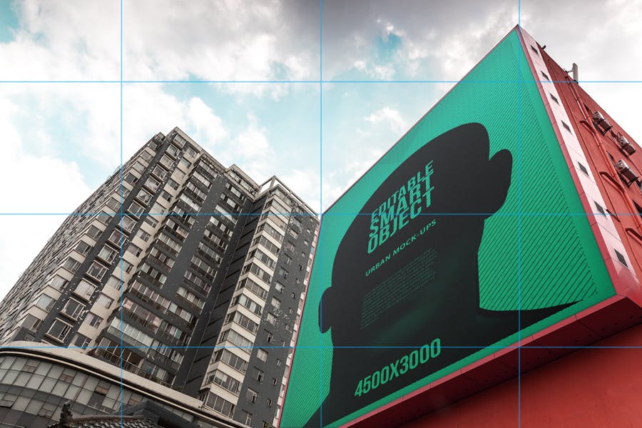 城市海报广告牌设计效果图预览样机第一素材精选模板#5 Urban Poster / Billboard Mock-up – Huge Edition #5插图(1)