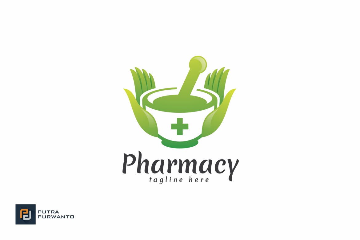 药房商标品牌Logo设计第一素材精选模板 Pharmacy – Logo Template插图(1)