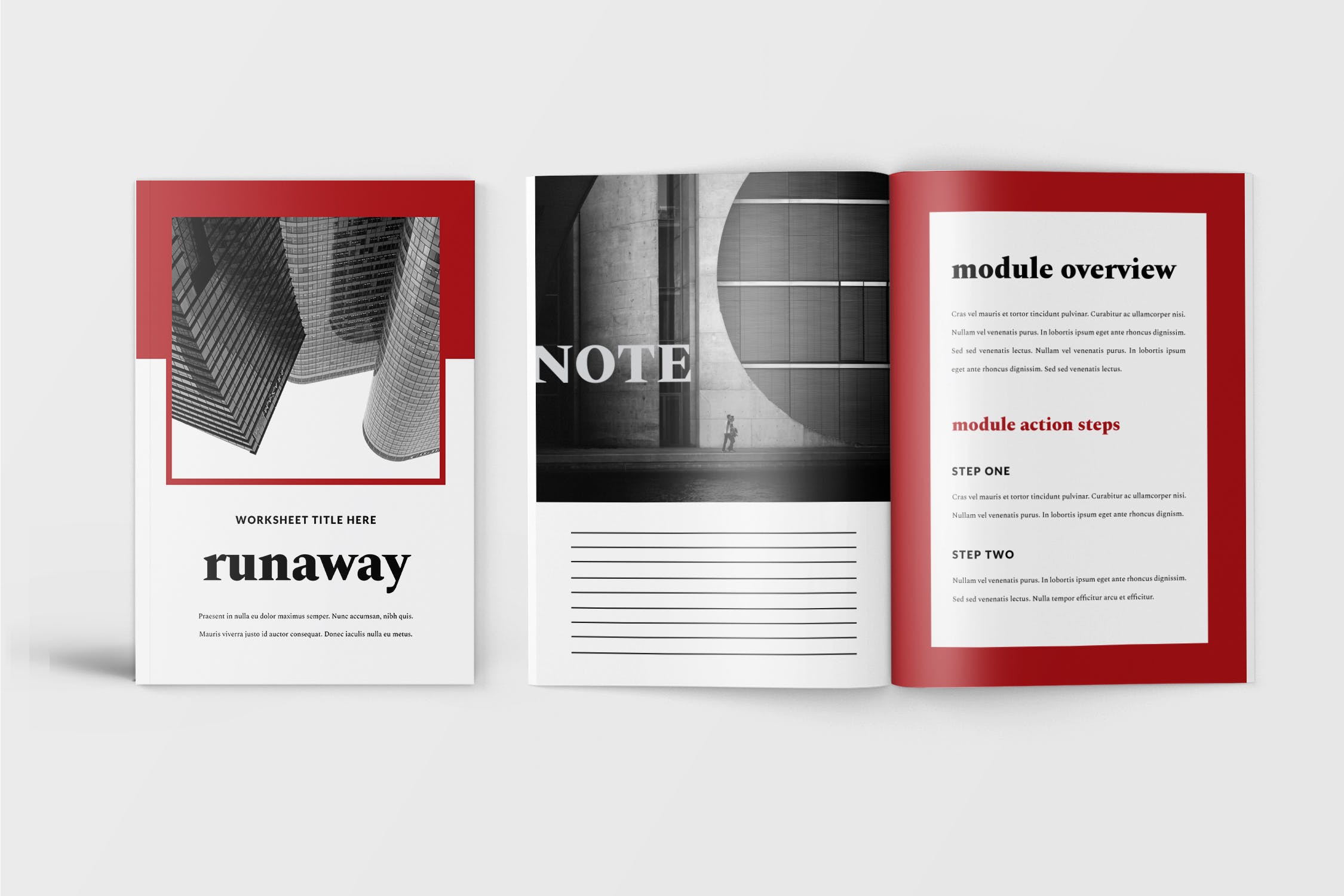 极简主义Workbook创意设计模板v4 Runaway – Minimalist Workbook Template插图