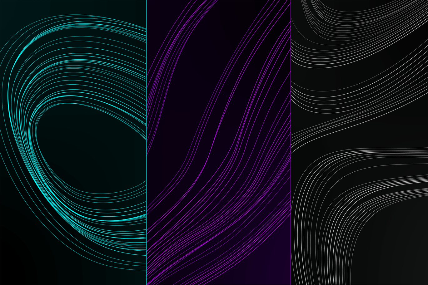 3种抽象线条几何图形高清背景图素材 Abstract Background Set插图3