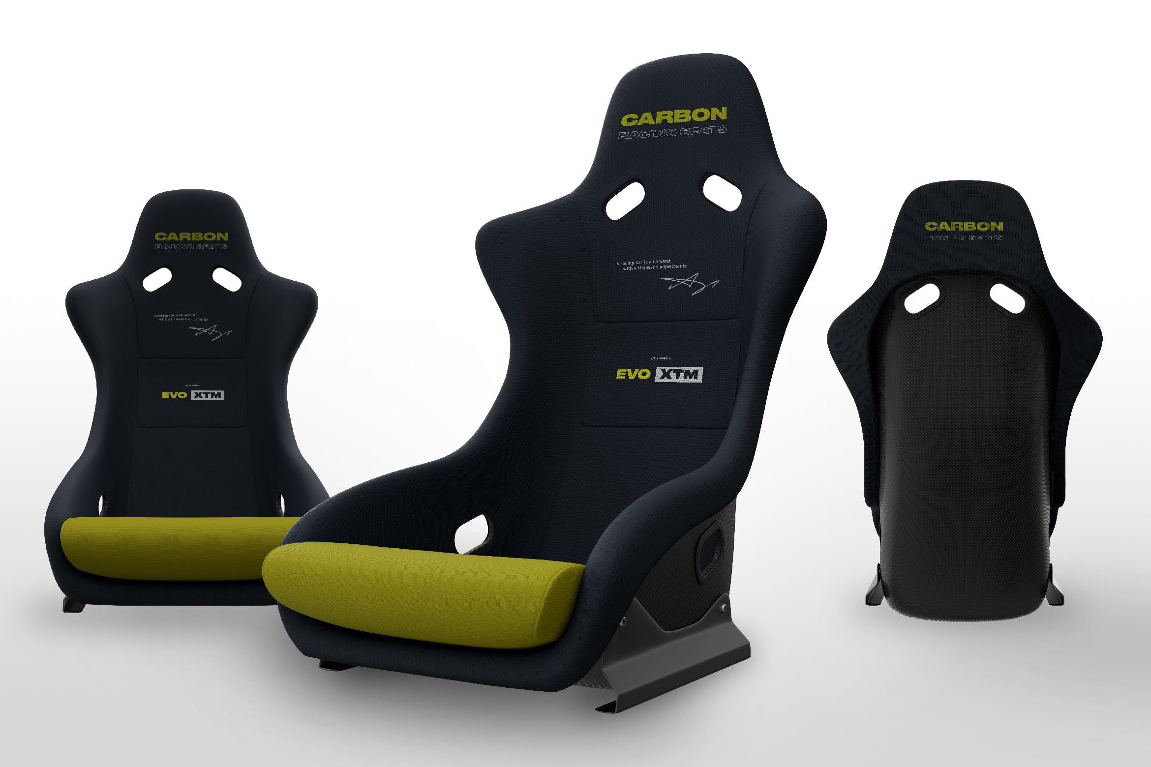 玻璃纤维赛车座椅工业设计图第一素材精选 Fiberglass Racing Seat Mockups插图