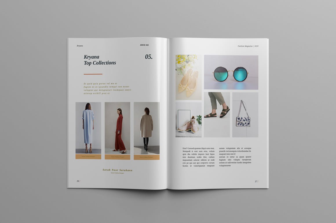 时尚主义北欧风格大洋岛精选杂志设计模板 KRYANA – Fashion Magazine插图8