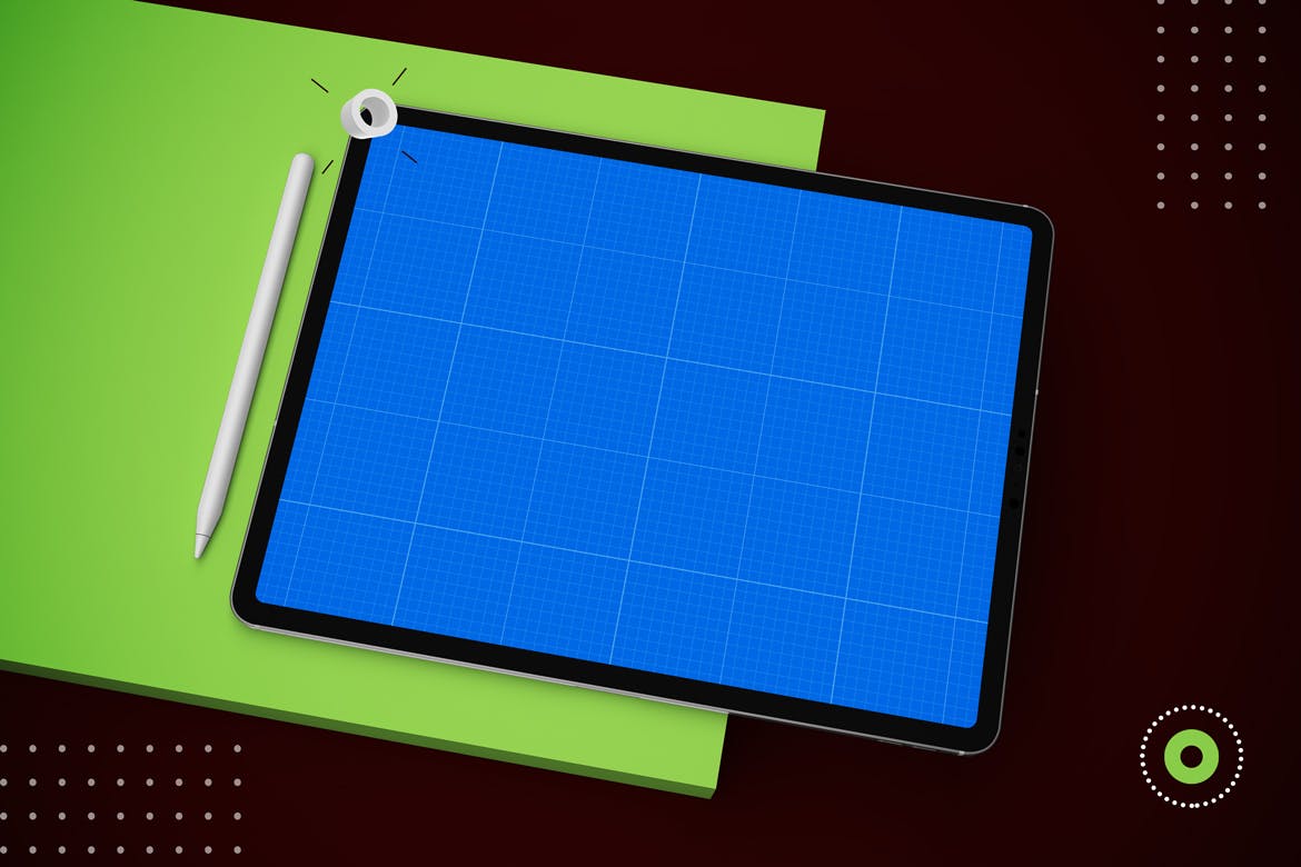 抽象设计风格iPad Pro平板电脑屏幕效果图蚂蚁素材精选样机v2 Abstract iPad Pro V.2 Mockup插图(12)