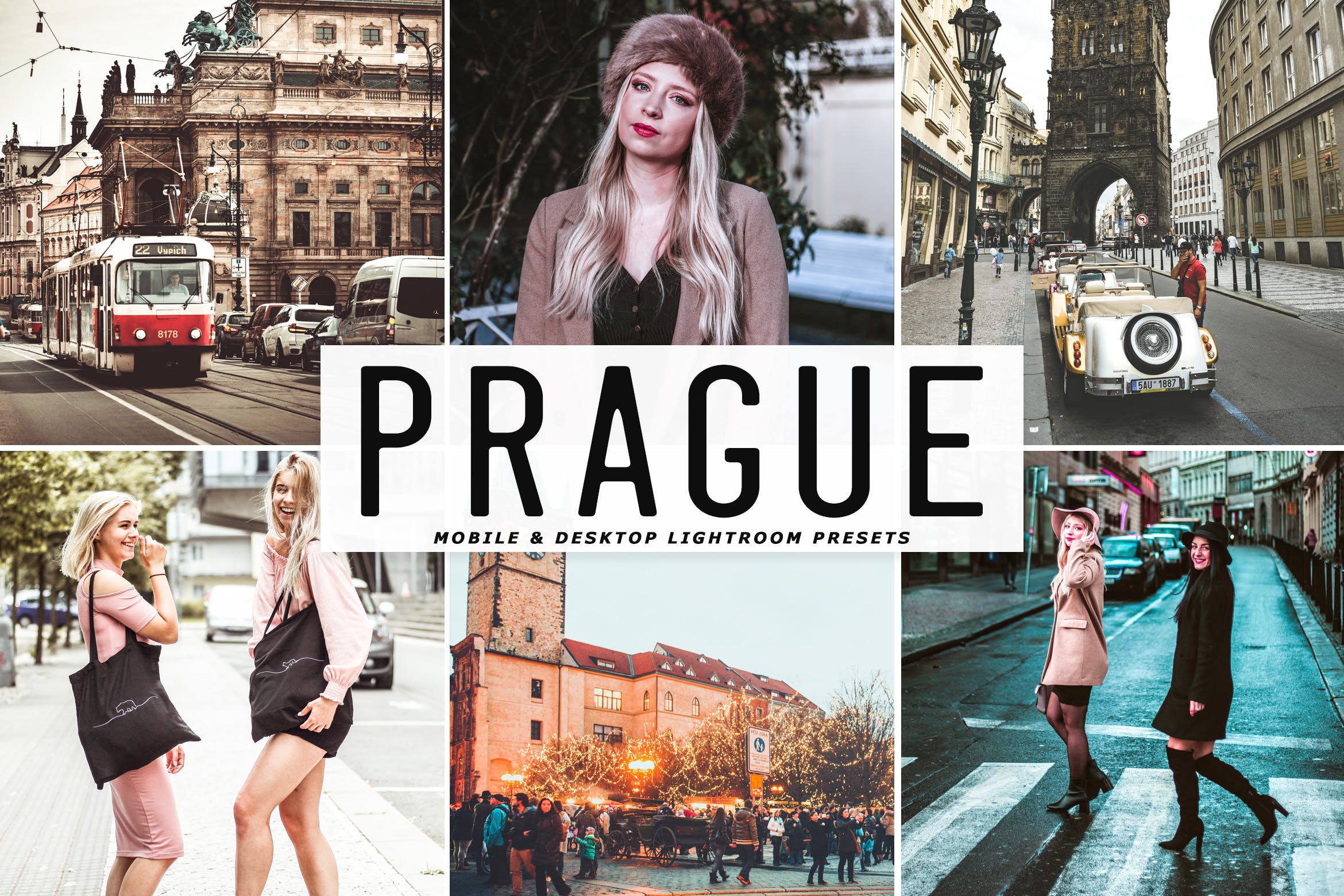 绿松石蓝&白色鲜艳色彩LR照片调色预设 Prague Mobile & Desktop Lightroom Presets插图