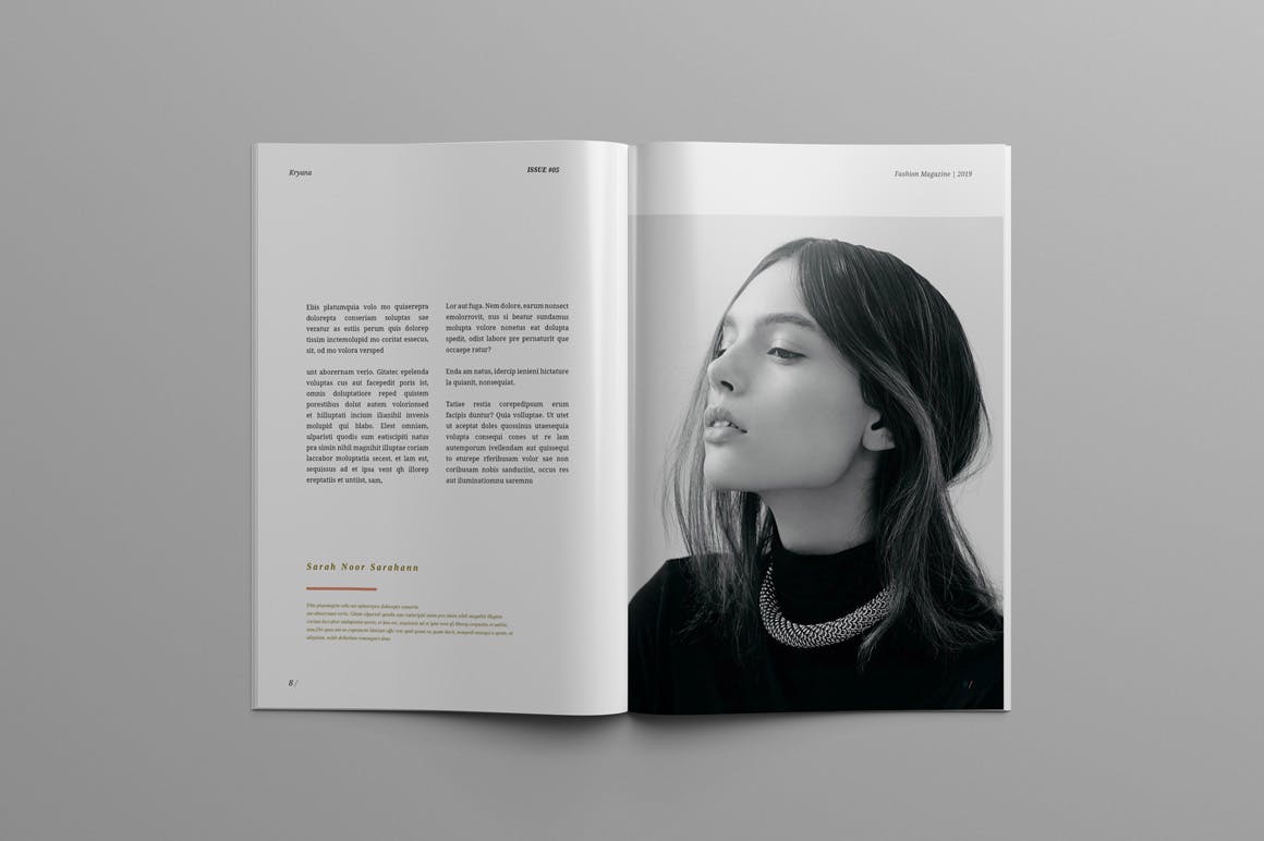 时尚主义北欧风格第一素材精选杂志设计模板 KRYANA – Fashion Magazine插图(4)