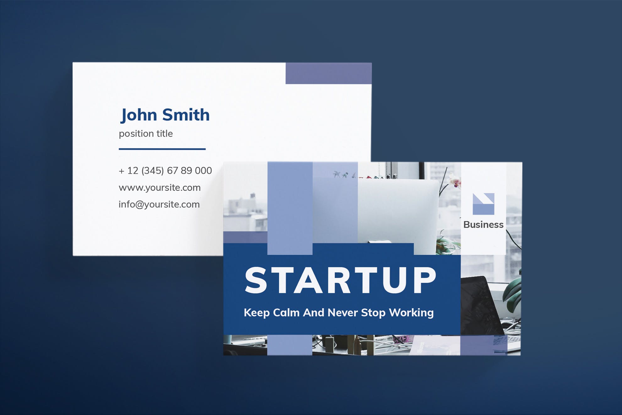 项目解决方案专家蚂蚁素材精选名片模板 Startup Business Card插图(2)