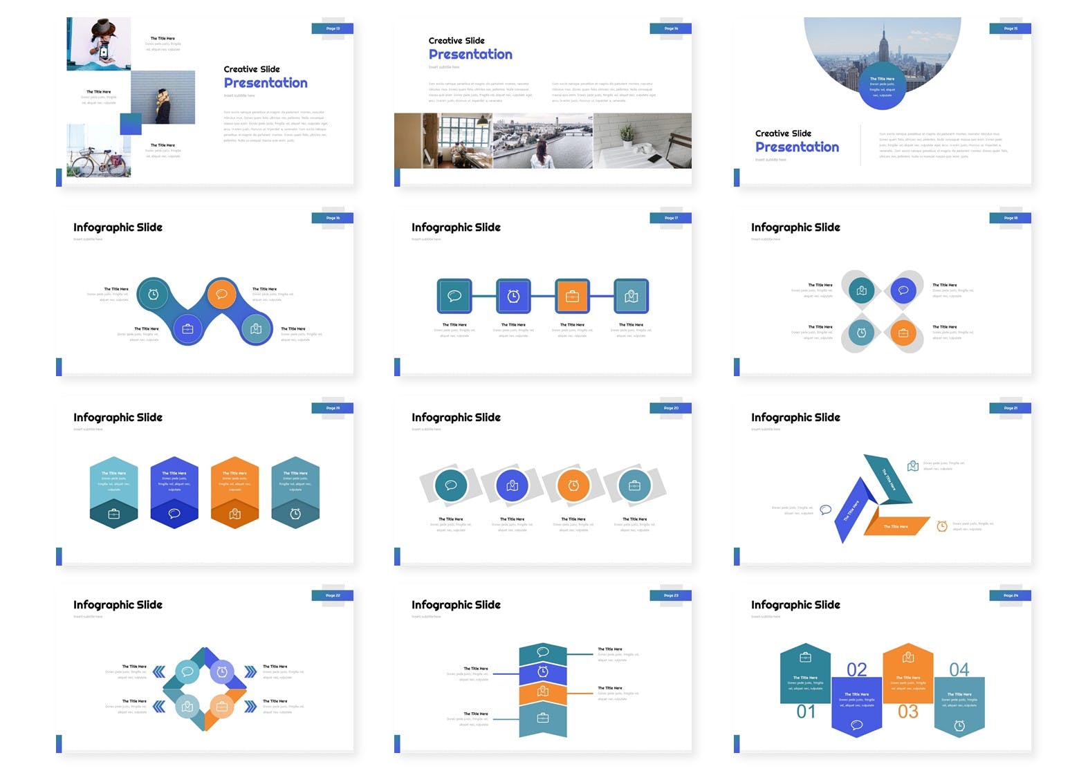 创意信息图表设计风格Google演示模板第一素材精选 Elvra – Google Slide Template插图(2)