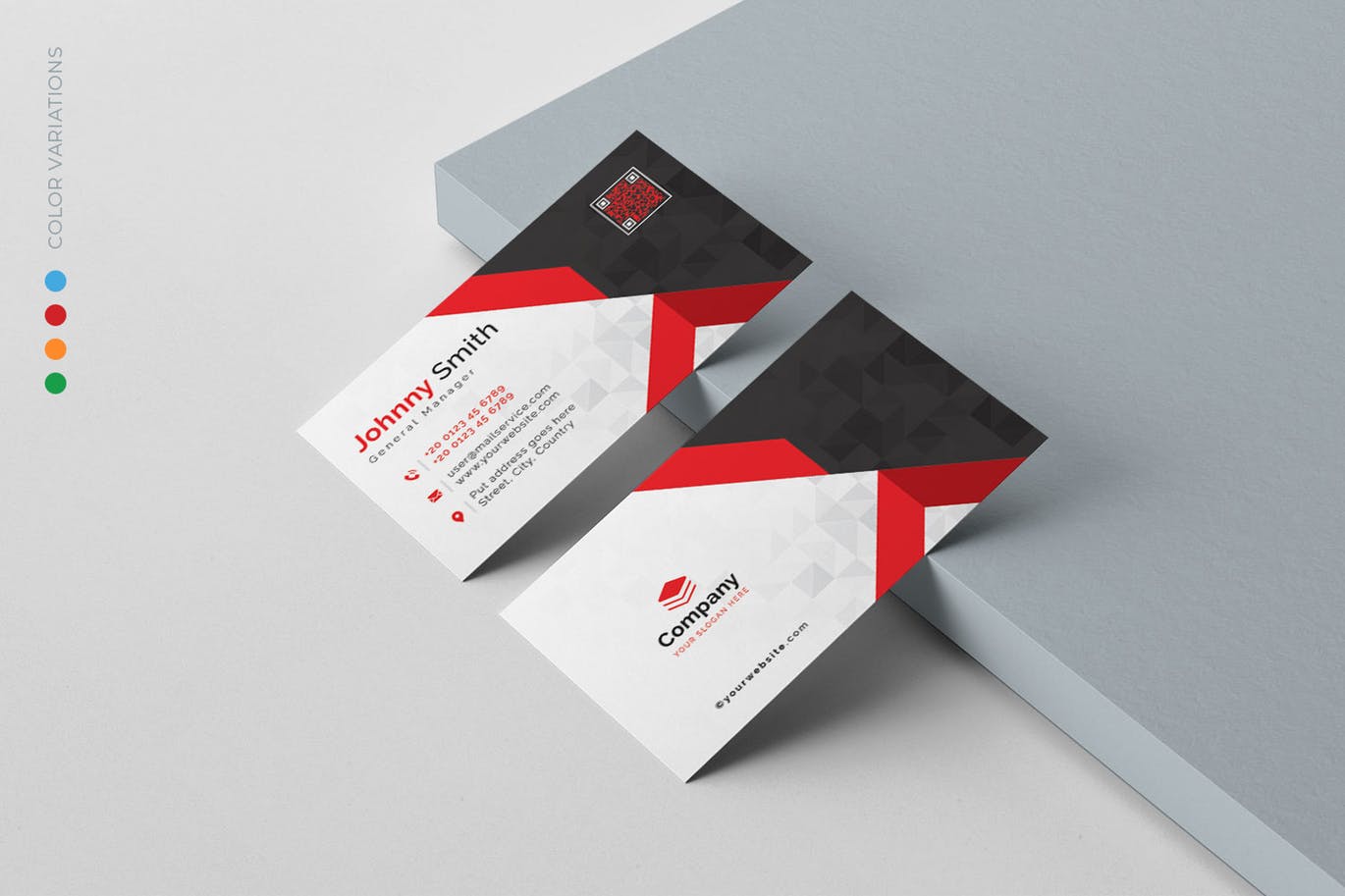 几何图形背景企业第一素材精选名片模板 Business Card插图