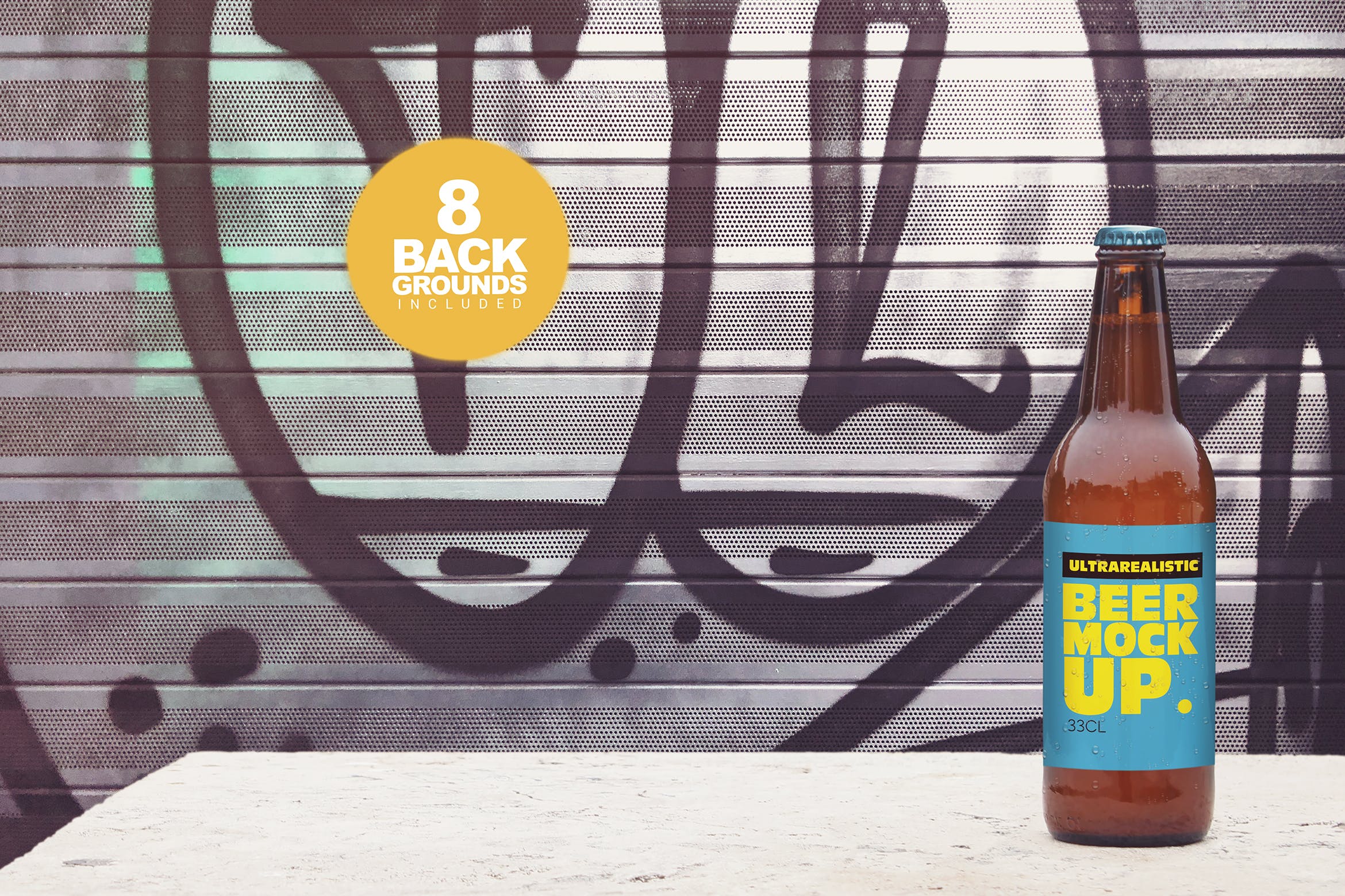 50cl啤酒瓶外观设计预览第一素材精选 50cl Garage Beer Mockup插图