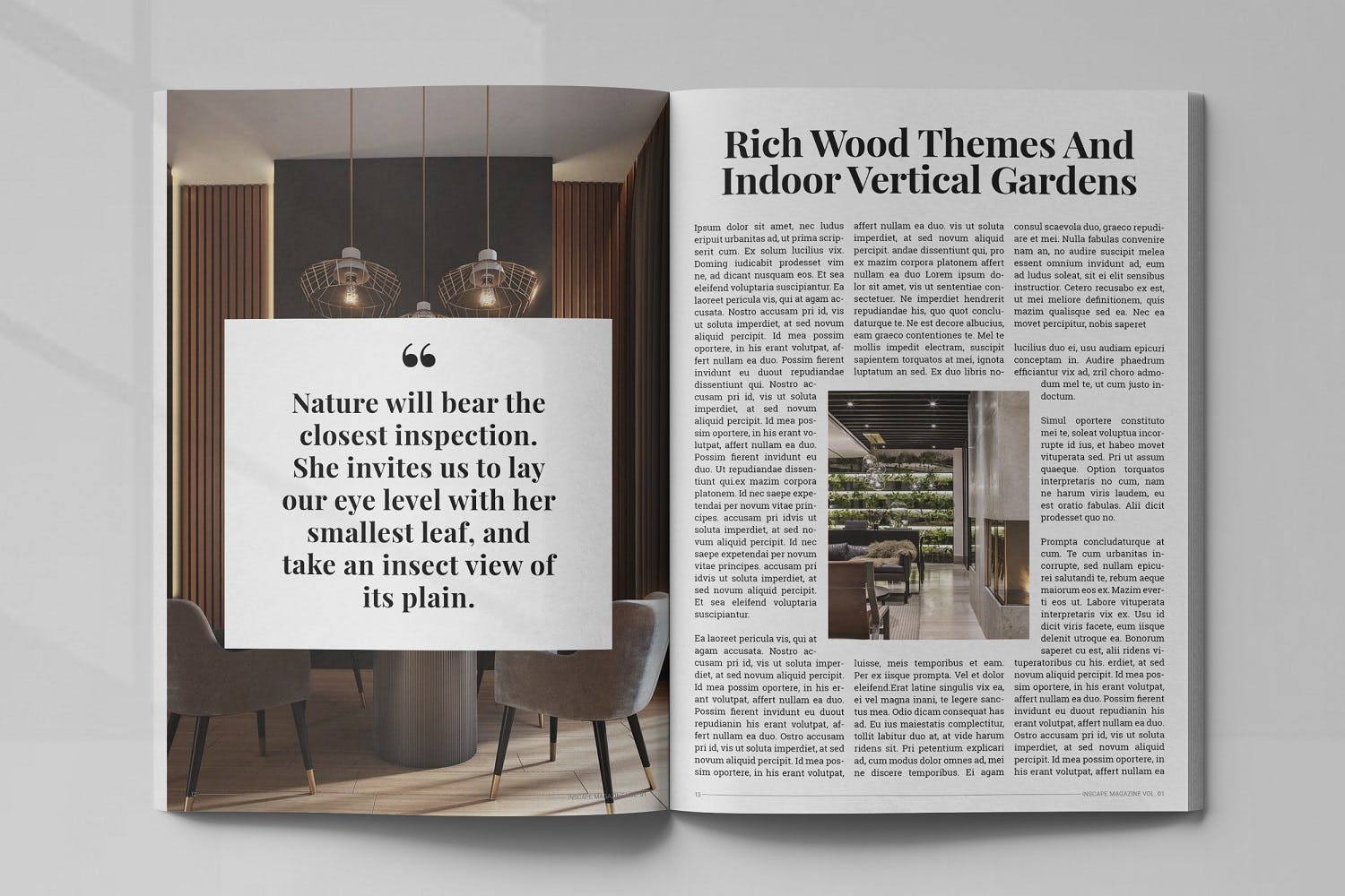 室内设计主题第一素材精选杂志排版设计模板 Inscape Interior Magazine插图(6)